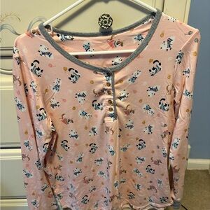 Cuddl Duds Pink Cat Print Pajamas